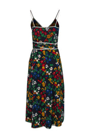 Current Boutique-Tory Burch - Navy Wrap Dress w/ Polka Dots & Flowers Sz 4