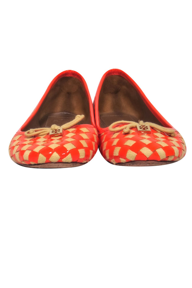 Tory burch outlet flats orange