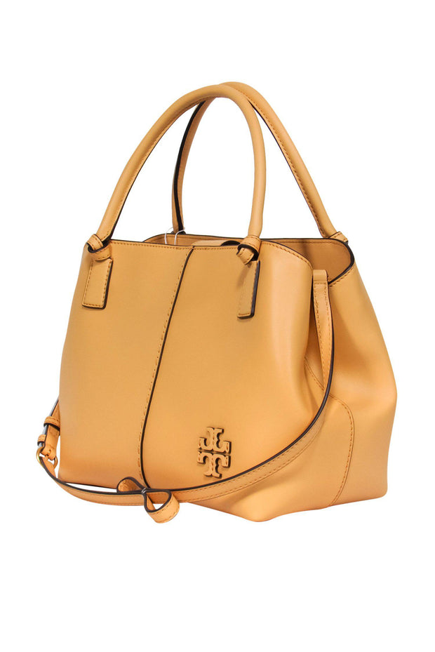 Current Boutique-Tory Burch - Pale Yellow Convertible Satchel w/ Logo