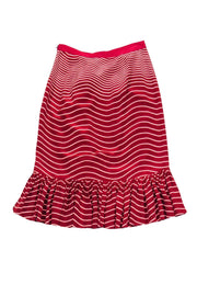 Current Boutique-Tory Burch - Pink & Red Ruffle Skirt Sz 2