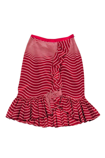 Current Boutique-Tory Burch - Pink & Red Ruffle Skirt Sz 2