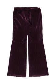 Current Boutique-Tory Burch - Plum Velvet Straight Leg Trousers Sz 12