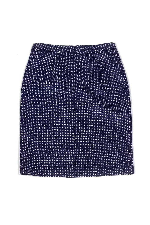 Current Boutique-Tory Burch - Purple & White Pencil Skirt Sz 4
