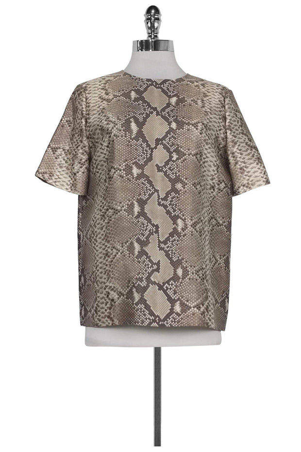Tory Burch - Python Print Silk & Wool Top Sz 6 – Current Boutique