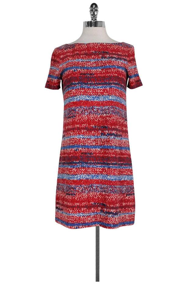 Current Boutique-Tory Burch - Red & Blue Printed Dress Sz XS