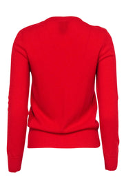 Current Boutique-Tory Burch - Red Cashmere Crewneck Knit Sweater Sz M