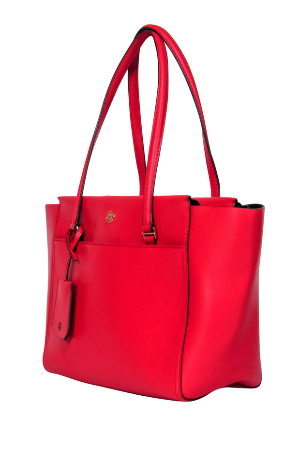 Current Boutique-Tory Burch - Red Leather Zippered Satchel