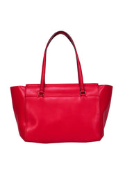 Current Boutique-Tory Burch - Red Leather Zippered Satchel