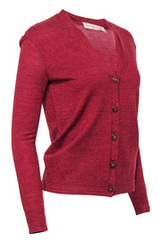 Current Boutique-Tory Burch - Rust Button-Up Wool Blend Cardigan w/ Logo Buttons Sz XS