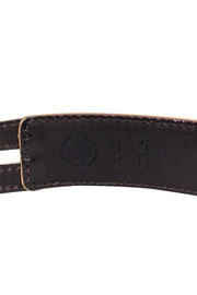Current Boutique-Tory Burch - Tan, Beige & Light Brown Colorblocked Double Buckle Belt Sz XXS