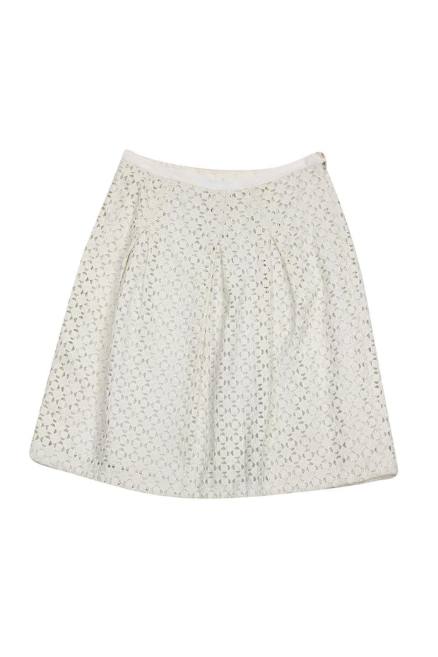 Current Boutique-Tory Burch - White Eyelet Skirt Sz 10