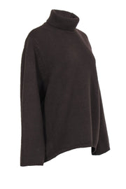 Current Boutique-Totême - Dark Brown Oversized Cashmere Blend “Cambridge” Turtleneck Sweater Sz S