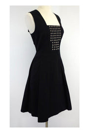Current Boutique-Tracy Reese - Black Cotton Blend Sleeveless Dress Sz 10
