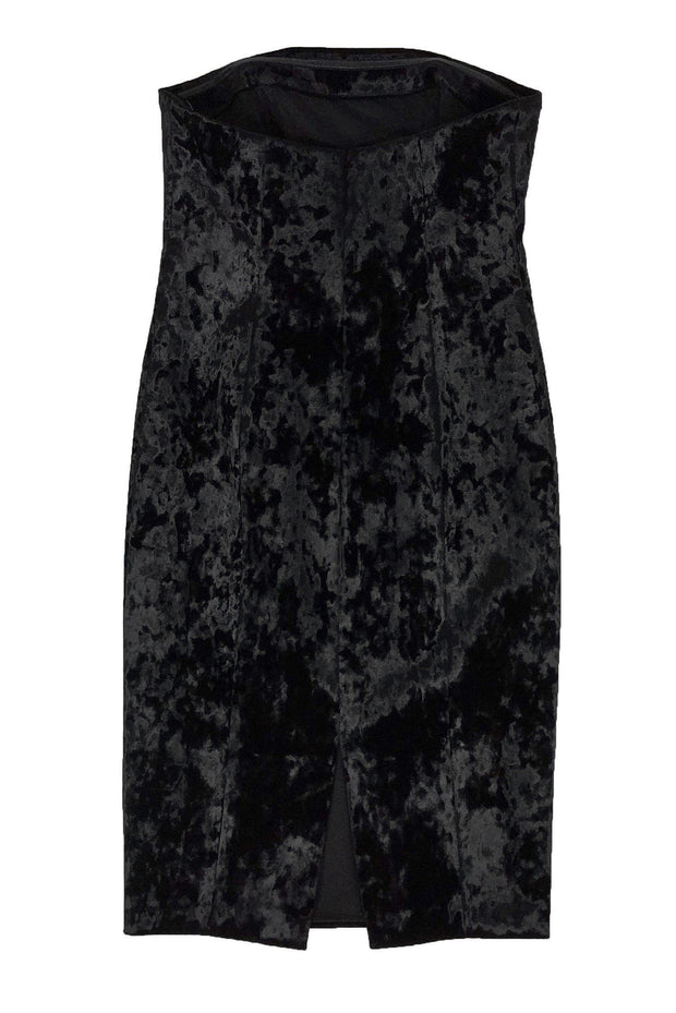 Current Boutique-Tracy Reese - Black Strapless Velvet Dress Sz 4