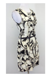 Current Boutique-Tracy Reese - Cream & Black Cotton & Silk Dress Sz 4