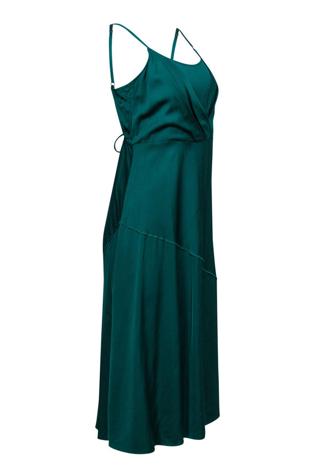 Current Boutique-Tracy Reese - Emerald Satin Slip Dress Sz S