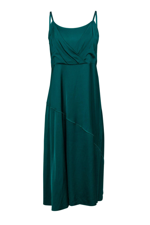 Current Boutique-Tracy Reese - Emerald Satin Slip Dress Sz S