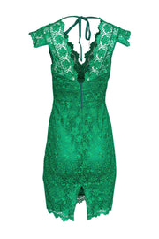 Current Boutique-Tracy Reese - Green Floral Lace Sheath Dress Sz 2