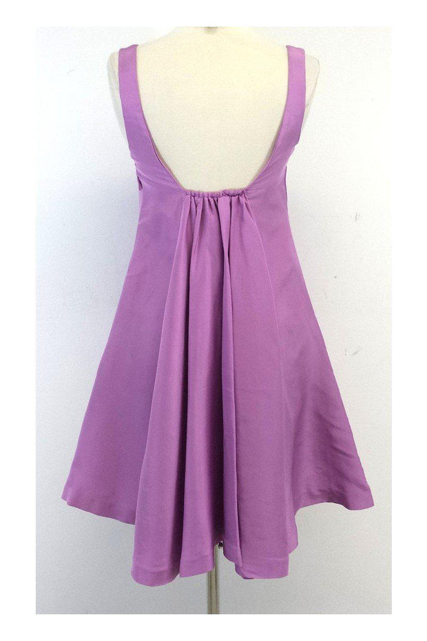 Current Boutique-Tracy Reese - Lavender Silk Waist Bow Dress Sz 2