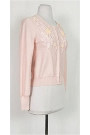 Current Boutique-Tracy Reese - Light Pink Cotton Cardigan Sz M