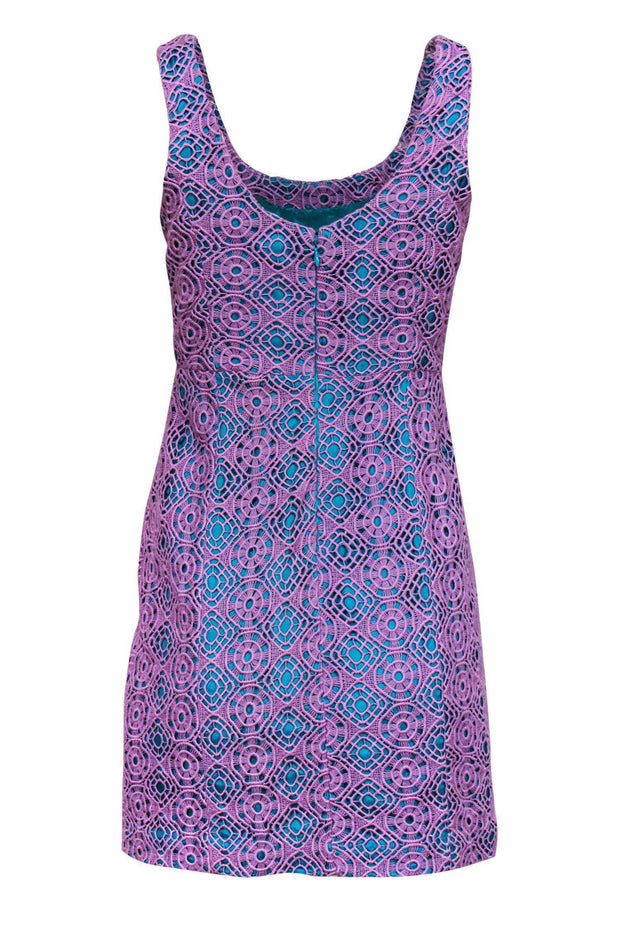 Current Boutique-Tracy Reese - Purple & Teal Lace Dress Sz 6