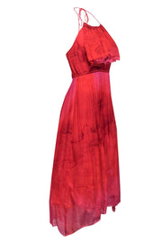Current Boutique-Tracy Reese - Red & Pink Ombre Silky Maxi Dress Sz 4