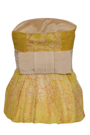 Current Boutique-Tracy Reese - Yellow Silk Strapless Top Sz 2