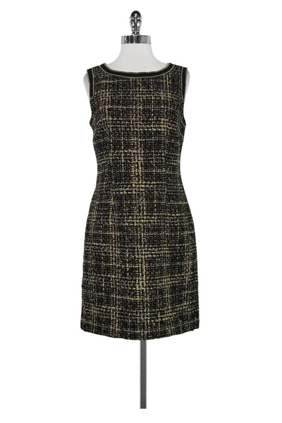 Current Boutique-Trina Turk - Black & Brown Tweed Dress Sz 6