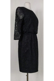 Current Boutique-Trina Turk - Black Lace Cocktail Dress Sz M