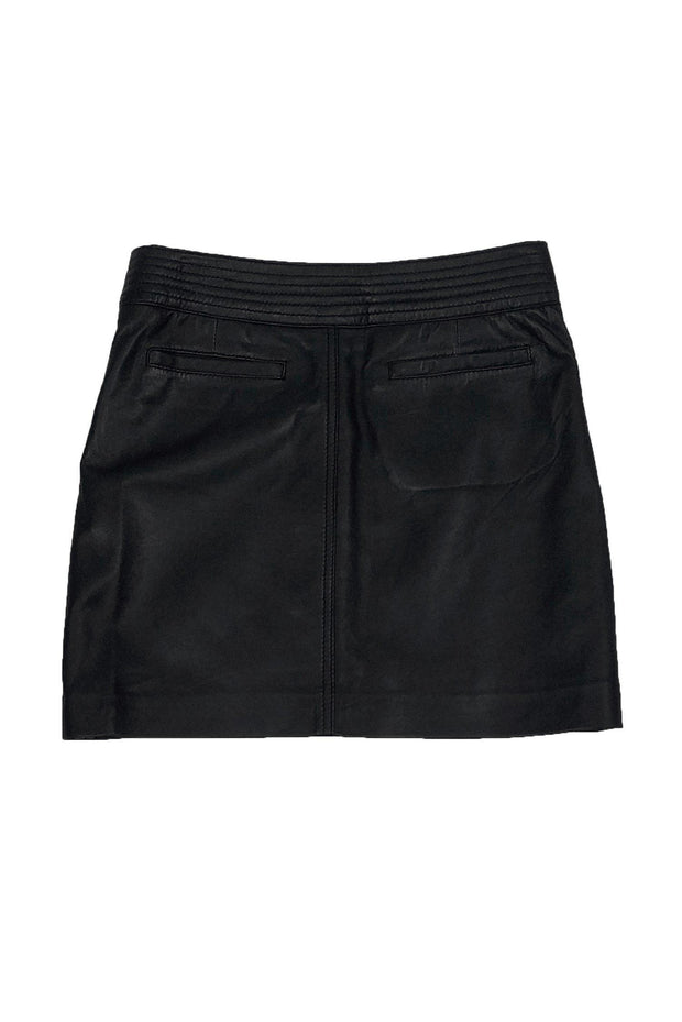 Current Boutique-Trina Turk - Black Leather Miniskirt Sz 0
