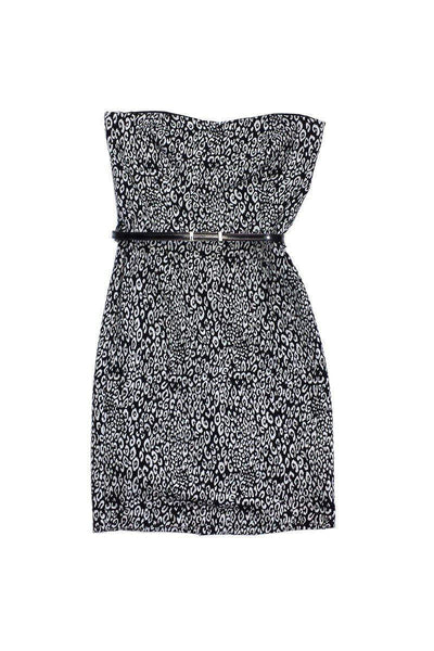 Current Boutique-Trina Turk - Black & White Strapless Print Dress Sz 10