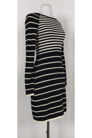 Current Boutique-Trina Turk - Black & White Wool Striped Dress Sz P