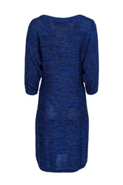 Current Boutique-Trina Turk - Blue Cold Shoulder Knit Dress Sz L