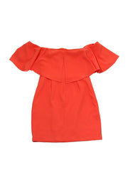 Current Boutique-Trina Turk - Bright Orange Off-the-Shoulder Dress Sz 6