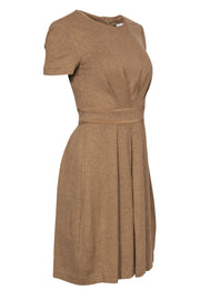 Current Boutique-Trina Turk - Brown Pleated Skirt A-Line Dress Sz 2