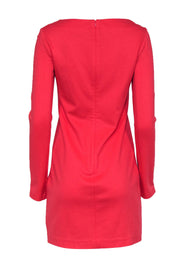 Current Boutique-Trina Turk - Coral Long Sleeve Shift Dress w/ Zippered Cuffs Sz 4