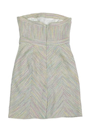 Current Boutique-Trina Turk - Cream Multicolor Tweed Dress Sz 10