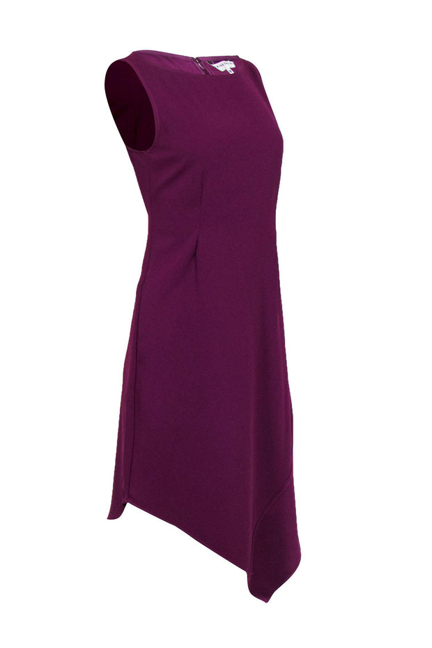 Current Boutique-Trina Turk - Dark Purple Shift Dress w/ Satin Asymmetric Hem Sz M