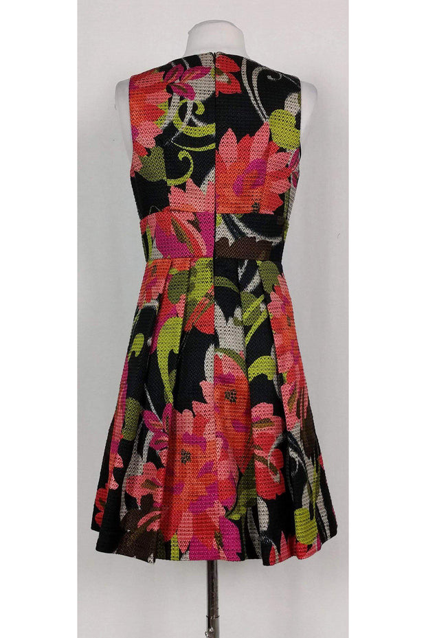 Current Boutique-Trina Turk - Floral Textured Fit & Flare Dress Sz 2