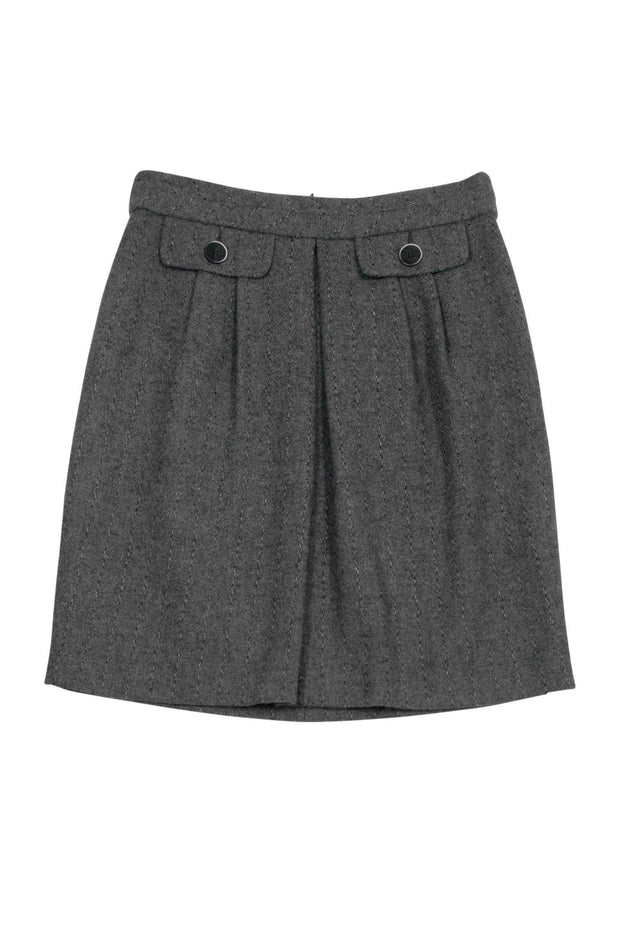 Current Boutique-Trina Turk - Grey Wool Blend Pencil Skirt Sz 6