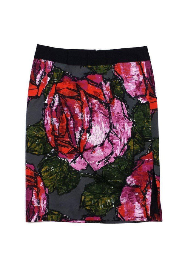 Current Boutique-Trina Turk - Large Floral Print Pencil Skirt Sz 0