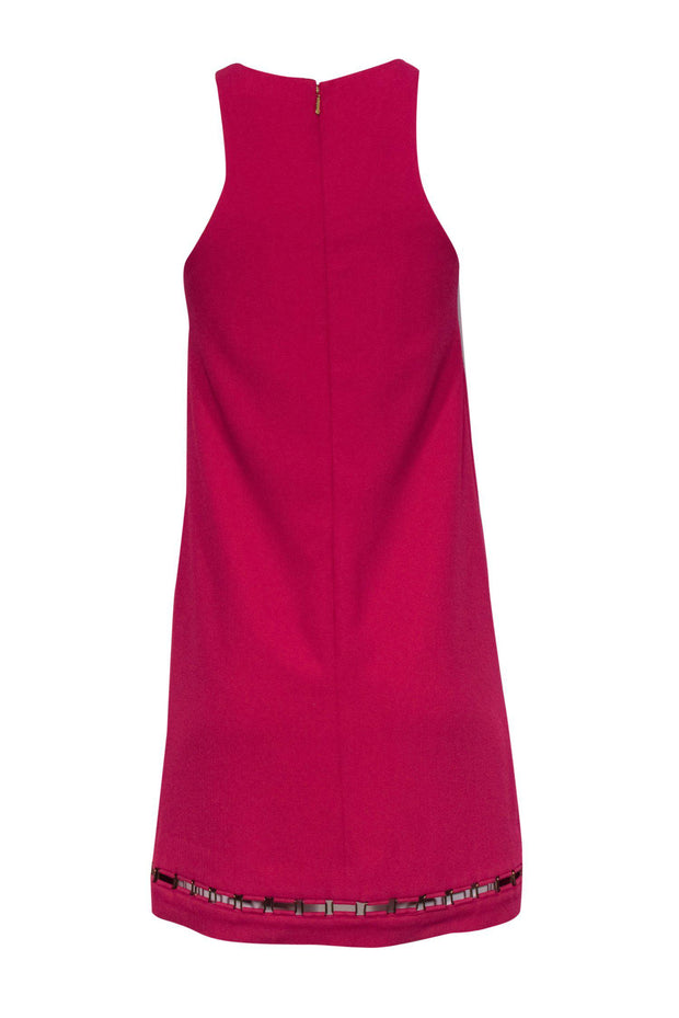 Current Boutique-Trina Turk - Magenta Sleeveless Shift Dress w/ Hardware-Trimmed Hem Sz 0
