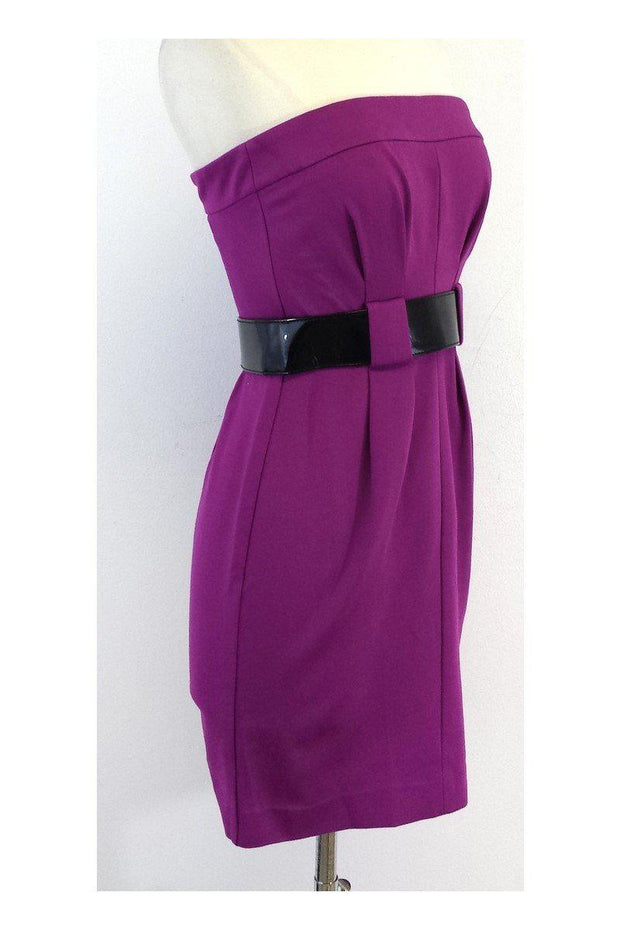 Current Boutique-Trina Turk - Magenta Strapless Belted Dress Sz S