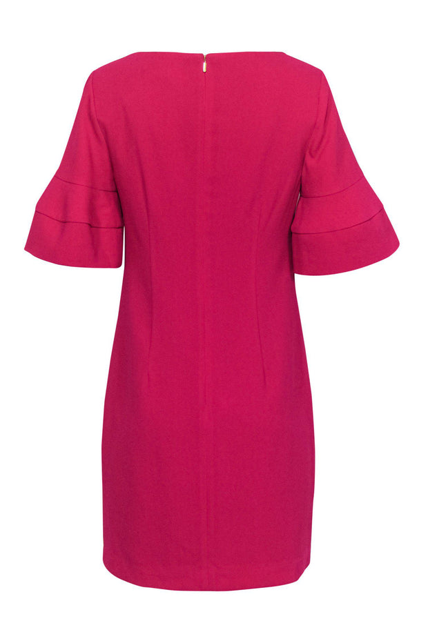 Current Boutique-Trina Turk - Magenta Tiered Sleeve Sheath Dress Sz 4