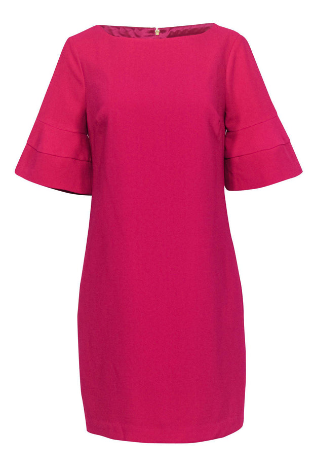 Current Boutique-Trina Turk - Magenta Tiered Sleeve Sheath Dress Sz 4