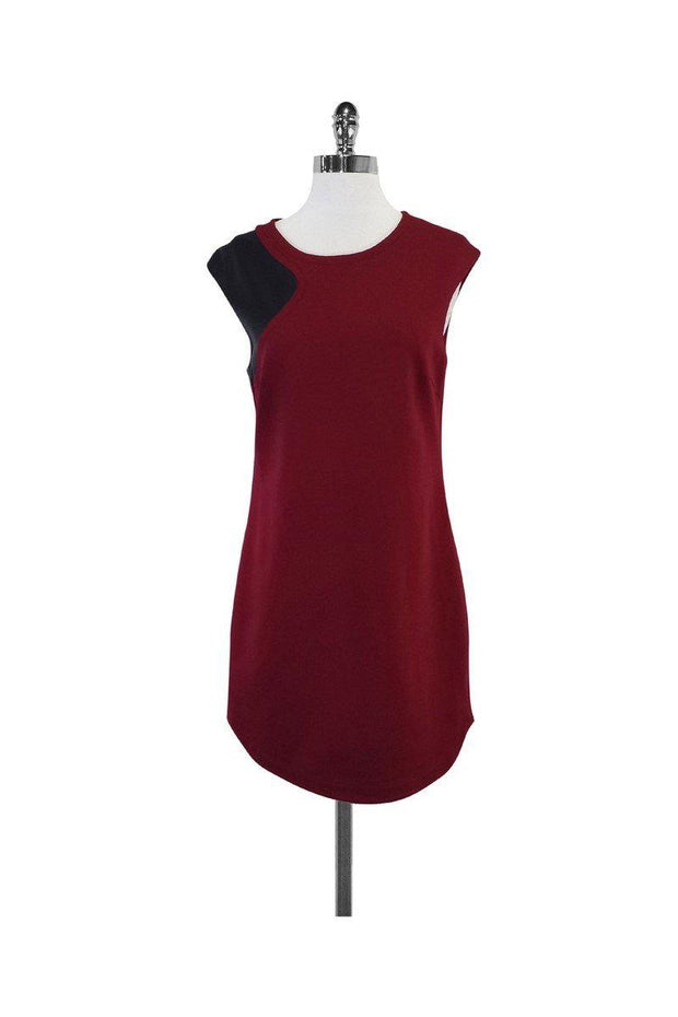 Current Boutique-Trina Turk - Maroon Black Cap Sleeve Dress Sz 6