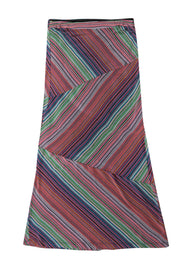 Current Boutique-Trina Turk - Multi-Striped Knit Maxi Skirt Sz 8