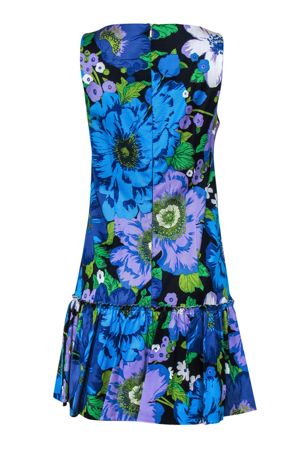 Current Boutique-Trina Turk - Multicolor Floral Shift Dress w/ Ruffles Sz 6