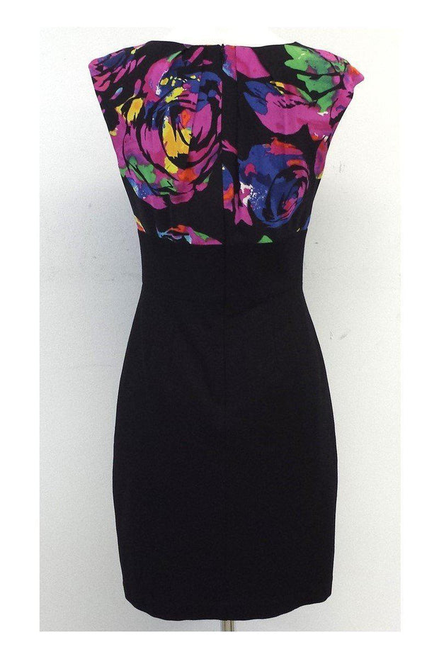 Current Boutique-Trina Turk - Multicolor Floral Silk Cap Sleeve Dress Sz 2