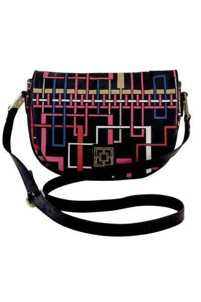 Current Boutique-Trina Turk - Multicolor Geo Print Messenger Bag